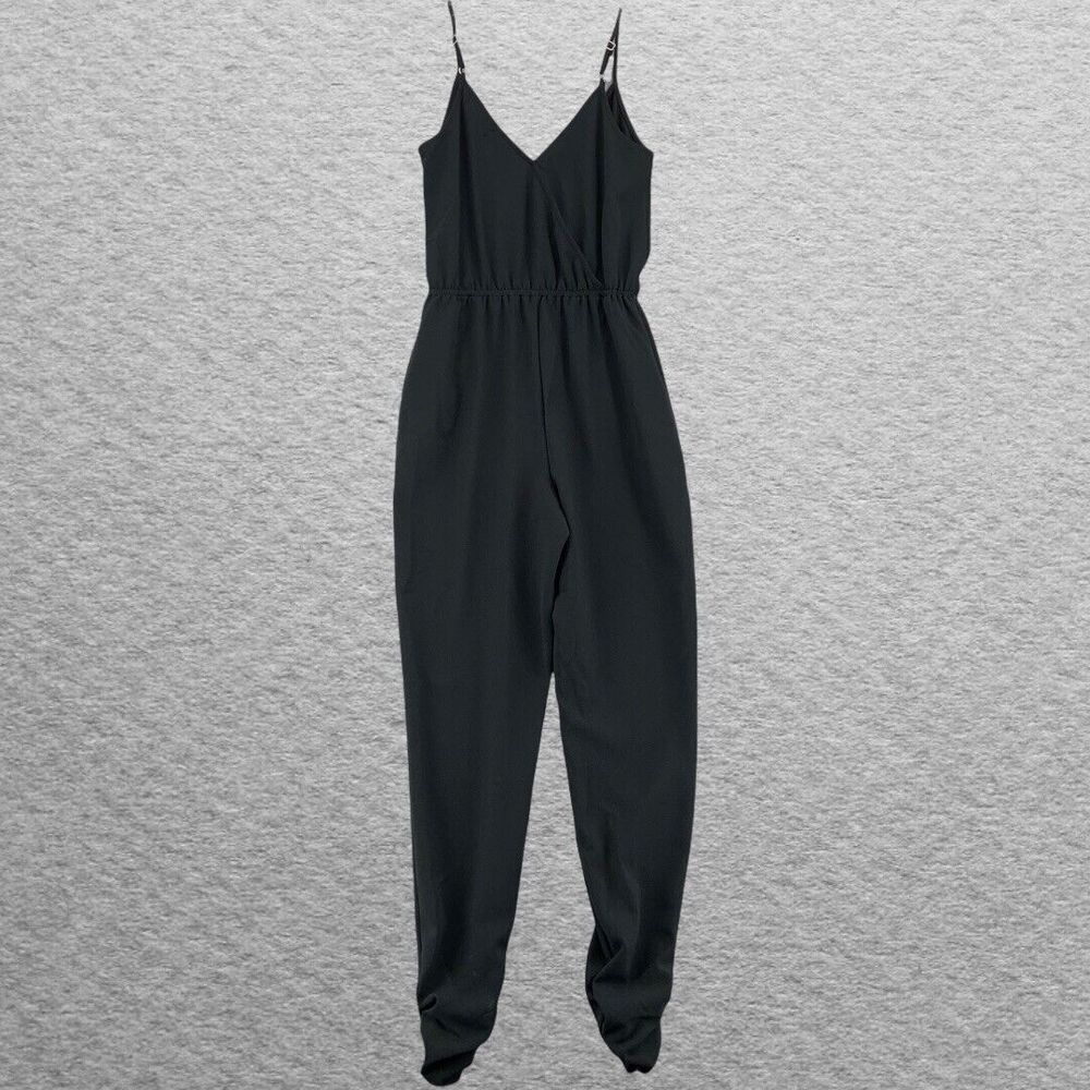 Material Girl Jumpsuit Caviar Black Pants Romper Sleeveless Dressy Womens XS